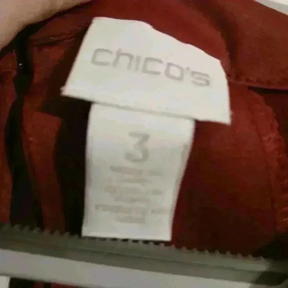 Chicos plus size satin maroon Blouse - Picture 8 of 13